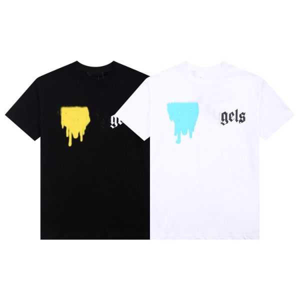 

designer pa t shirt luxury brand clothing shirts spray heart letter cotton short sleeve spring summer tide mens womens tees comfort, White;black