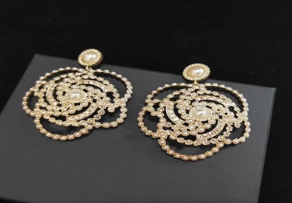 

brand fashion pearl jewelry gold color rose flower earrings pearl camellia earrings tassel pearls design wedding party earrings9421498, Golden
