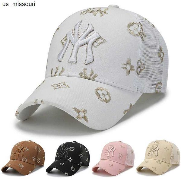 

ball caps ms. han edition joker hat cap female xia paragraph letter breathable mesh baseball cap sunscreen baseball cap j230520, Blue;gray