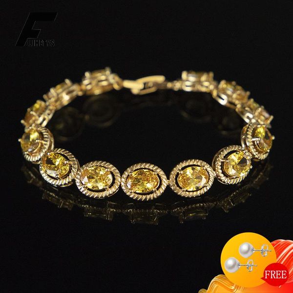 

bangle fuihetys trendy bracelet 925 silver jewelry with citrine gemstone hand accessories for women wedding party bridal birthday gift, Black