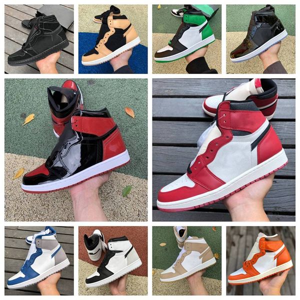 

designer 1 1s high og basketball shoes men women zen master dark iris university blue bordeaux starfish bleached coral patent bred triple s