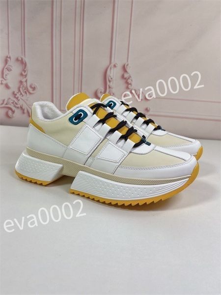 

2023 designer men causal shoes fashion woman leather lace up platform sole sneakers white black mens womens