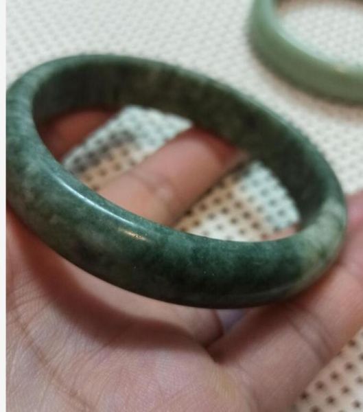 

5662mm natural jade bangle bracelet jewelry stone fashion gift delicate bracelets round green women smooth new arrivals x15629309, Black