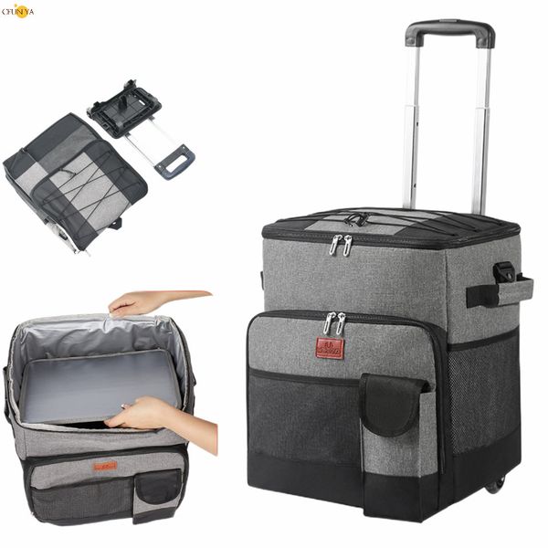 

ice packsisothermic bags cfun ya trolley incubator outdoor thermal picnic bag large capacity insulation refrigerator storage cooler 230519