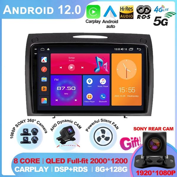 

android 12 car radio for mercedes benz slk-class slk r171 2004 - 2011 2din carplay auto stereo multimedia player wifi rds asp bt-4