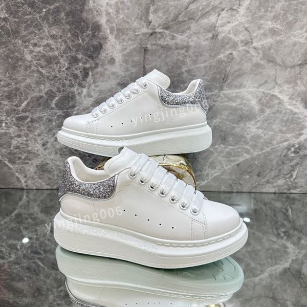 

2023designer platform men casual shoes leather lace-up sneaker lady flat running trainers letters gym sneaker, Black