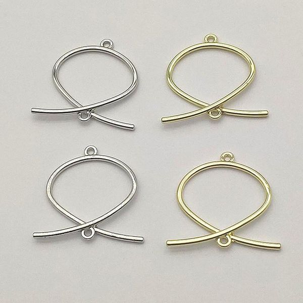 

polish new arrival 29x30mm 100pcs zinc alloy pendants geometric shape connectors for jewelry findings necklace earrings diy parts, Blue