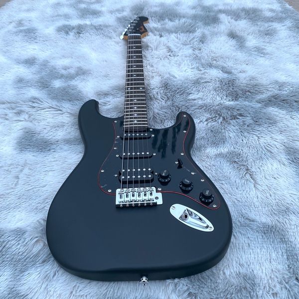 

electric guitar black color made in china rose wood fignerboard