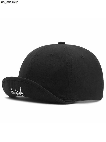 

ball caps large head up-turn peak snapback hat man woman 5cm short brim baseball cap 56-60cm 60-65cm j230520, Blue;gray