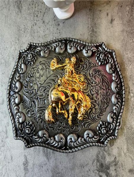 

retail gold design riding equestrian metal belt buckles west cowboy jeans accessories for men6458491, Slivery;black