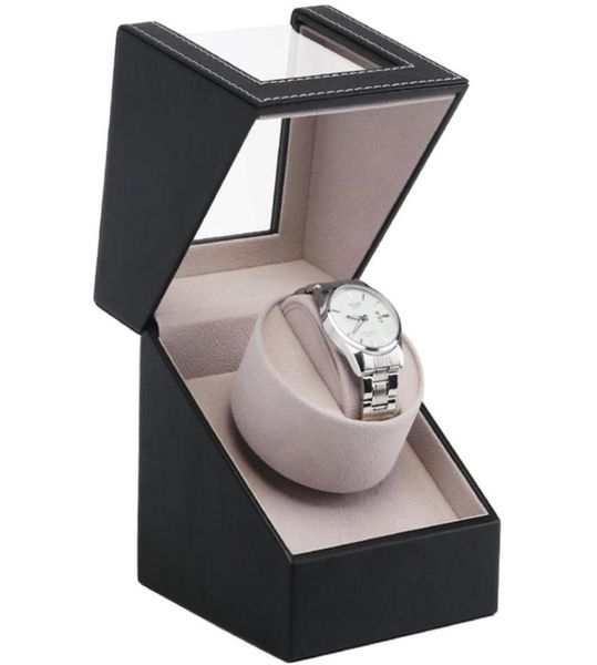 

euusauuk plug high class motor watch shaker watch winder case holder display automatic mechanical black brown winding jewelry c6806187, Black;blue