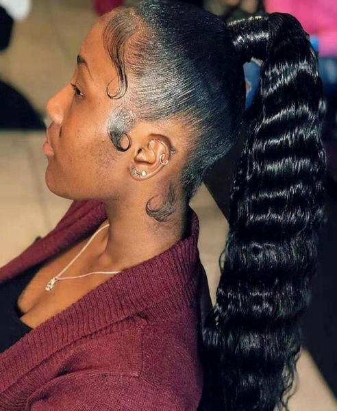 

reglar loose curly ponytail for black women natural afro curly virgin remy hair 1 piece clip in ponytails 100 human hair 160g6635567