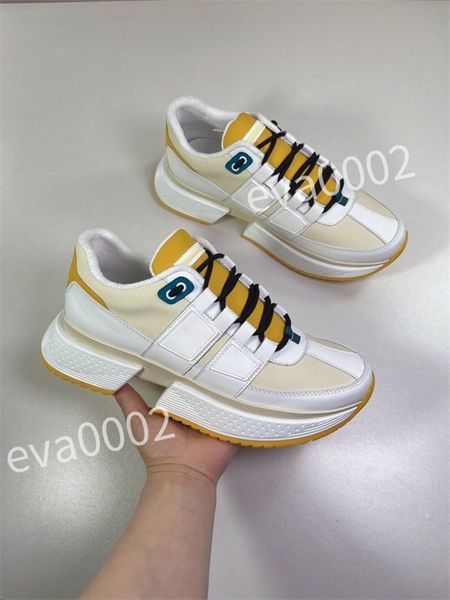 

2023 new r men causal shoes fashion woman leather lace up platform sole sneakers white black mens womens