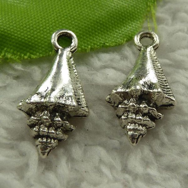 

other 160 pieces antique silver vivipara charms 21x11mm #4348