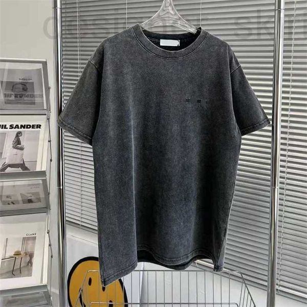 

men's t-shirts designer washed simple old leisure embroidery spring and summer new couple short sleeves zgf5, White;black