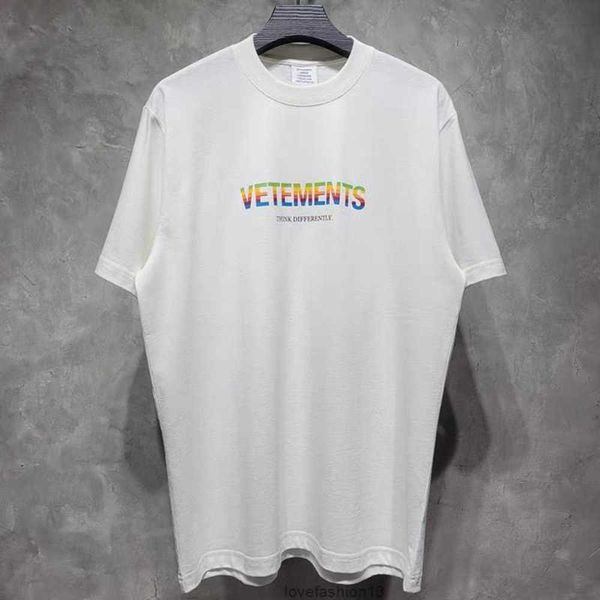 

vtm designer wittman new rainbow letter loose short sleeve, White;black