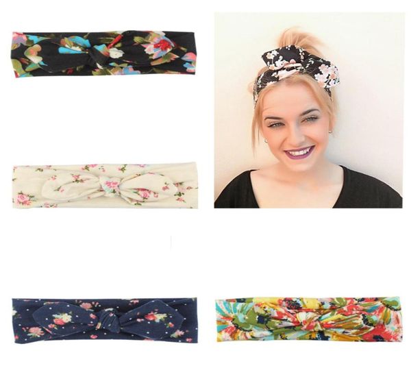 

lady floral hair bands kids girls little floral bunny ear headbands teens girls cartoon headwear women printed headband 065026296, Slivery;white