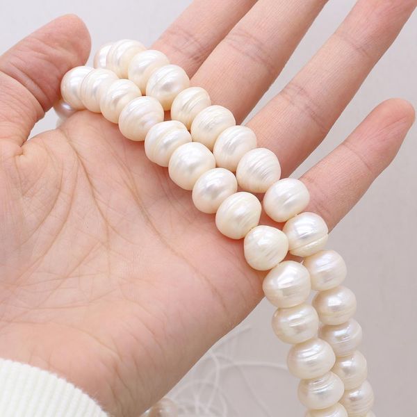 

crystal 1314mm natural freshwater pearl beads white round large loose perles for diy craft bracelet necklace accessory jewelry making