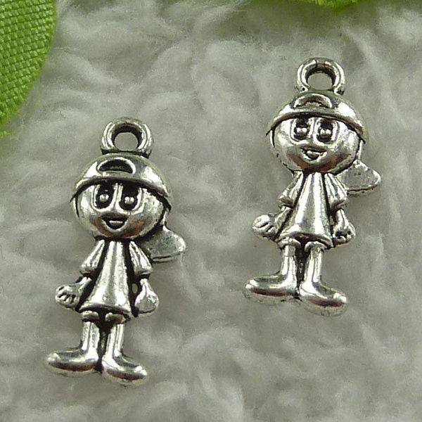 

other 400 pieces antique silver boy charms 18x8mm #3307