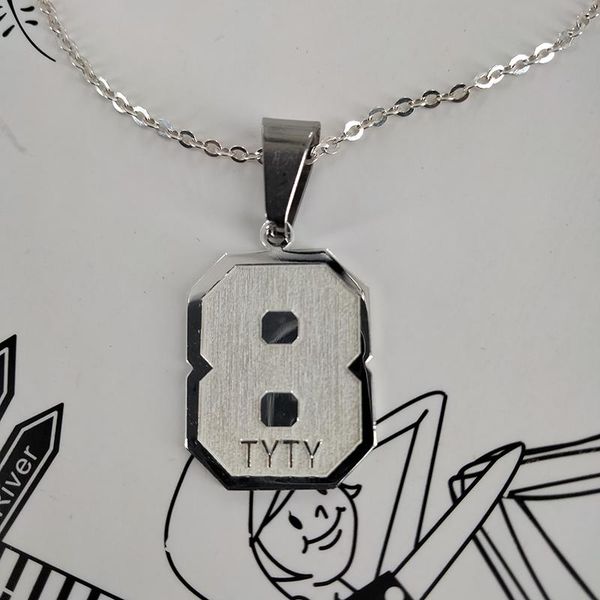 

necklaces 3d engrave lucky number name pendent necklace custom personalized sports number pendant varsity sports jewelry gift, Silver