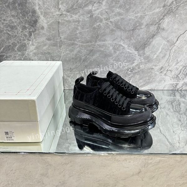 

new brand designer platform mens women casual shoes leather lace-up sneaker lady flat running trainers letters gym sneaker2023, Black