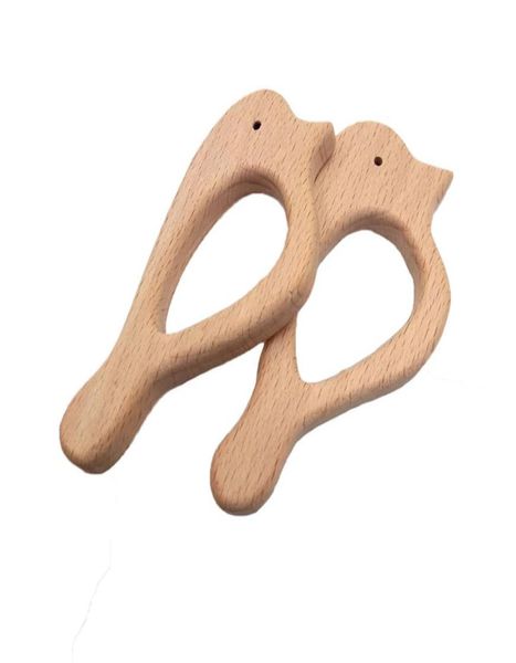 

4pcs wooden swallow teethers nature baby teething toy organic ecofriendly wood teething holder nursing baby teether diy accessori1423490