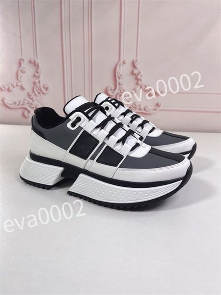 

luxury designer men causal shoes fashion woman leather lace up platform sole sneakers white black mens womens