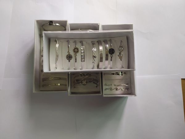 

bangle hipping silver stainless steel womens bangle 12pcs/lot diffrent styes, Black