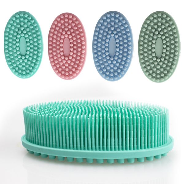 

silicone body scrubber loofah soft exfoliating body bath shower scrubber loofah brush for sensitive kids women men all kinds of skin
