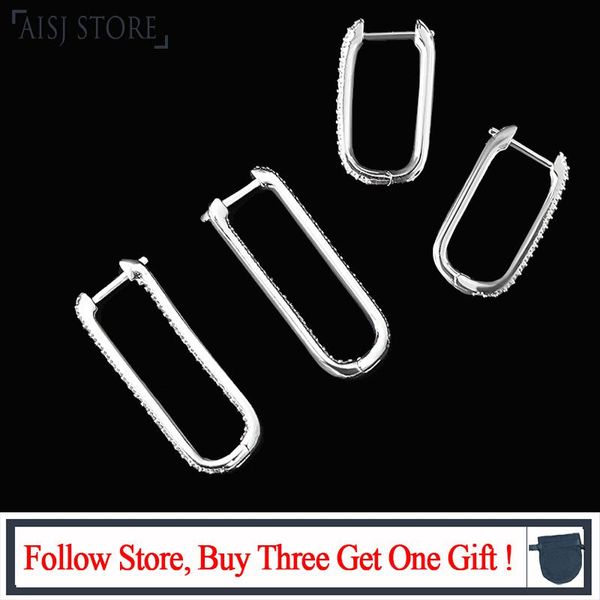 

knot october new s925 sterling silver geometric rectangular earrings fashion simple niche temperament new luxury brand monaco jewelry