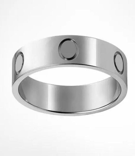 

luxury designer women men band rings jewelry for couple lovers never fede stainless steel cz stones promise wedding rings4938573, Silver