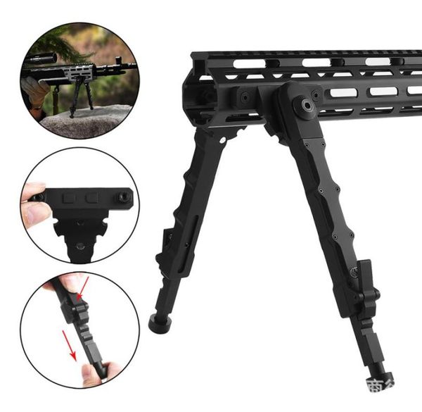 

airsoft m4 ar 15 accessories aluminum tactical separated v9 bipod fits mlok system rail for hunting shooting black1528063