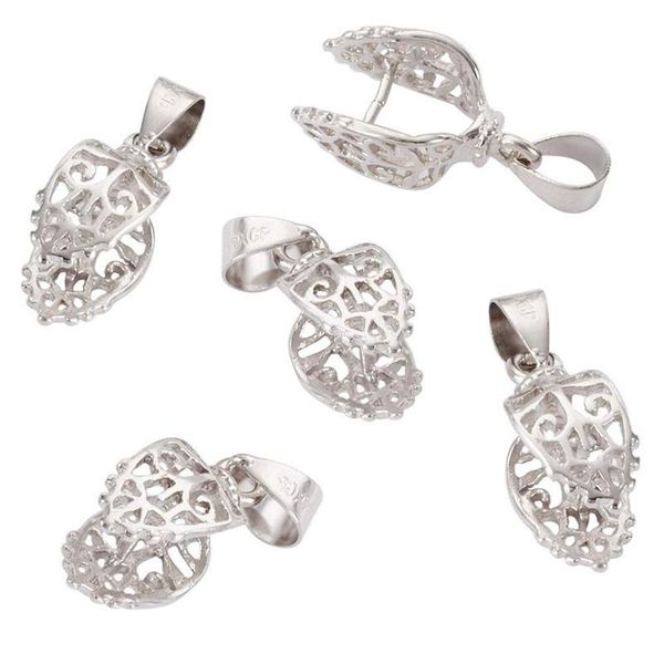 

polish 50pcs brass ice pick and pinch bails platinum color 24mm pin 1mm hole 5x4mm jewelry findings for necklaces making accessories, Blue