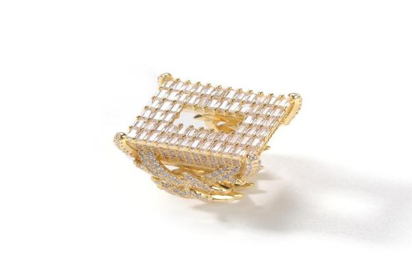 

ice out bling cz rings for men fashion bling hiphop jewelry pop hip hop zircon ring couplesgift1709192, Golden;silver