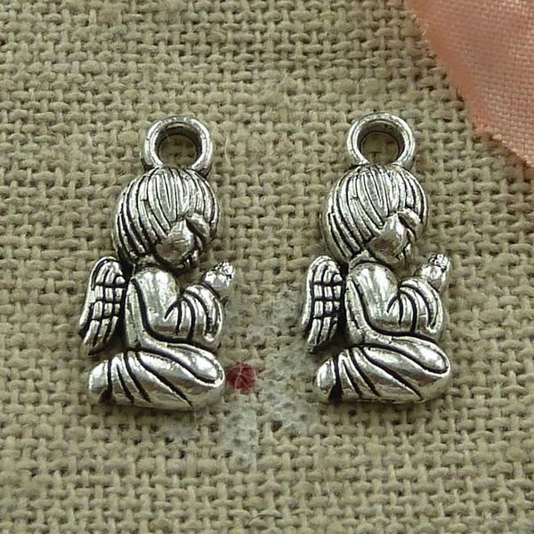 

other 330 pieces tibetan silver pray angel charms 16x8mm #2805
