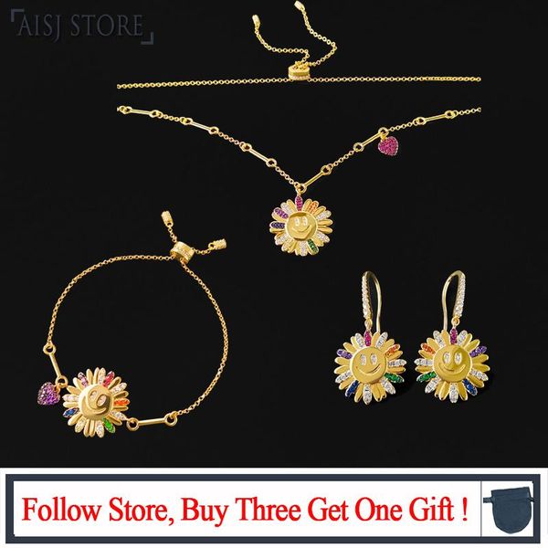 

necklaces june the new 925 sterling silver adjustable necklace bracelet earrings set sun flower luxury brand monaco for woman jewelry gift