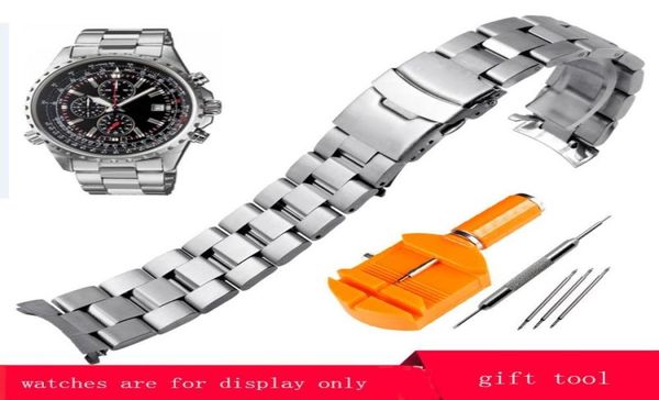 

watch bands yopo stainless steel watchband 22mm silver bracelet men039s wristband replacement strap for ef5279473056, Black;brown