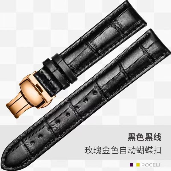 

dermis watch bands for classic replacement strap band width 20mm 22mm, Black;brown
