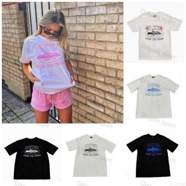 

2023 corteiz alcatraz t shirt men vintage graphic print hip hop street short sleeves tshirts fashion trends uk drill clothes omk95e, White;black