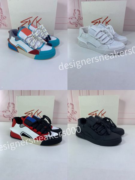 

designer casual shoes print trainer mens vintage trainers sneakers women fashion shoes lace-up platform sneaker, Black