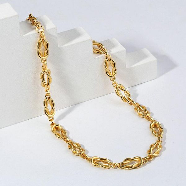 

necklaces londany european and american collarbone chain ins hiphop cold wind thick chain gold necklace female fashion trend accessories, Silver