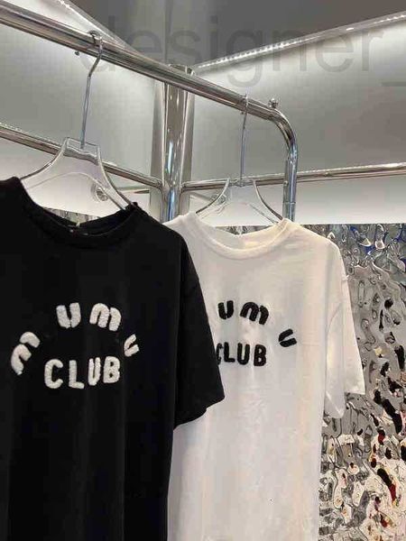 

women's t-shirt designer spring new towel yarn embroidery letters simple atmosphere lazy silhouette loose short sleeve y0dr, White