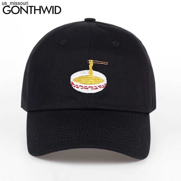 

ball caps gonthwid embroidery ramen noodle soup adjustable baseball caps men women hip hop casual cotton snapback hats sun visor dad cap j23, Blue;gray