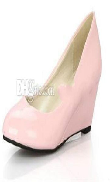 

pu patent leather liangpi work shoes black red white nude pink wedges women039s shoes 5 color choices us55us955126253