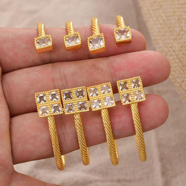

bangle dubai gold color plated bangles for women anniversary wedding gifts african india bracelet femme jewelry bangle wholesale, Black