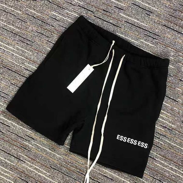 

designer mens essentail shorts summer solid sports capris casual pants high street mens with essentiel letter print shorts womens hip hop st, White;black
