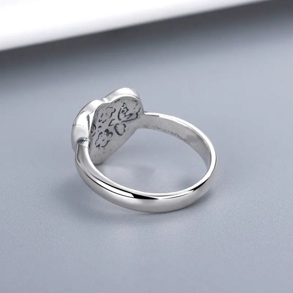 

selling products letter pattern ring silver plated striped charm ring supply