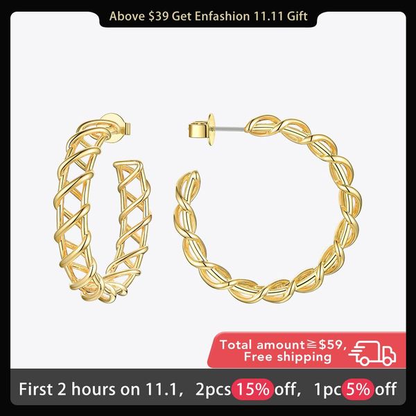 

huggie enfashion hollow hoop earrings for women gold color weave big circle hoops earings fashion jewelry wholesale pendientes e191138, Golden;silver