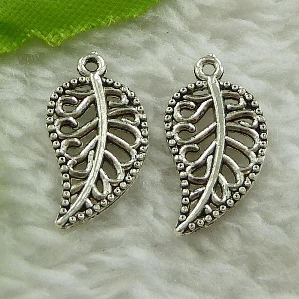 

other 600 pieces antique silver leaves charms 18x10mm #3532