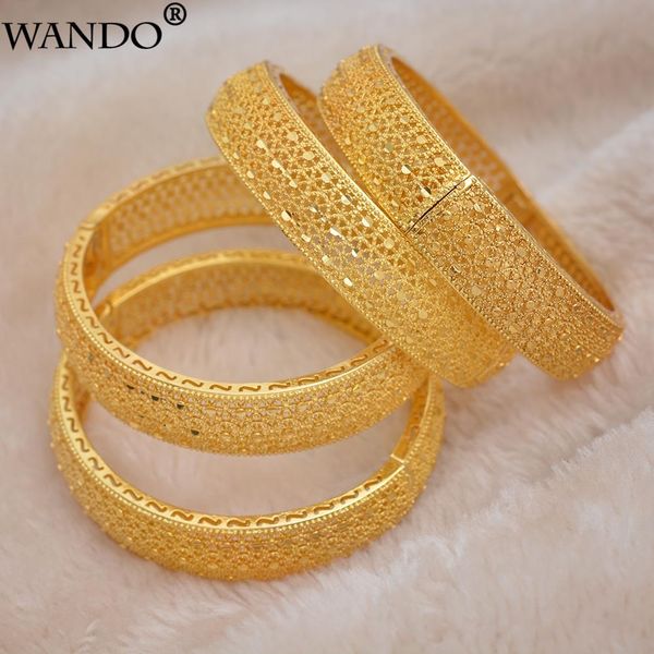 

bangle wando 4pcs women bangle gold color bracelet bangles for women dubai france spain bride wedding bracelet arab middle east, Black